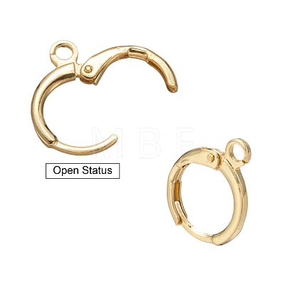 Brass Huggie Hoop Earring Findings KK-L179-04G-A-1