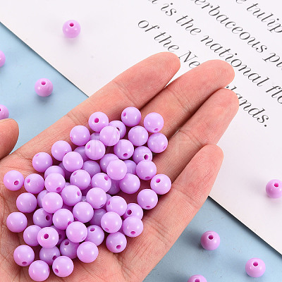 Opaque Acrylic Beads X-MACR-S370-C8mm-A03-1