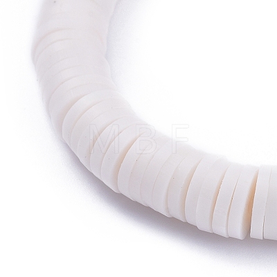Handmade Polymer Clay Heishi Beads Stretch Bracelets BJEW-JB05089-01-1