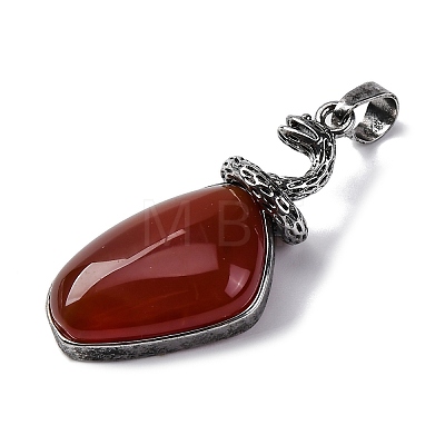 Natural Carnelian(Dyed & Heated) Pendants G-K338-42AS-06-1