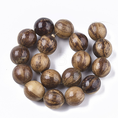 Undyed & Natural Wood Beads Strands WOOD-T024-015-1