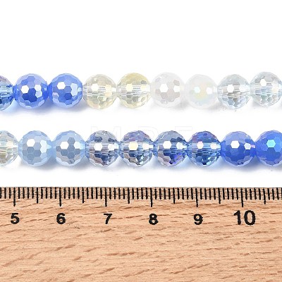 Electroplate Glass Beads Strands EGLA-D300-06-8mm-21-1