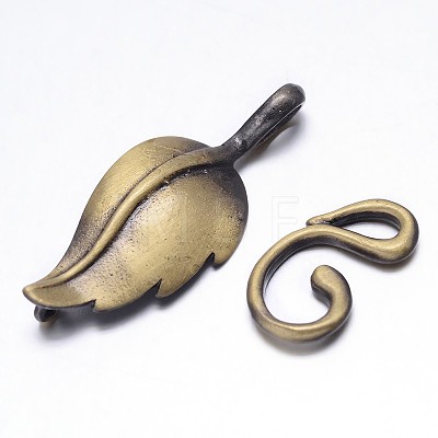 Brass Hook Clasps KK-L116-02-1