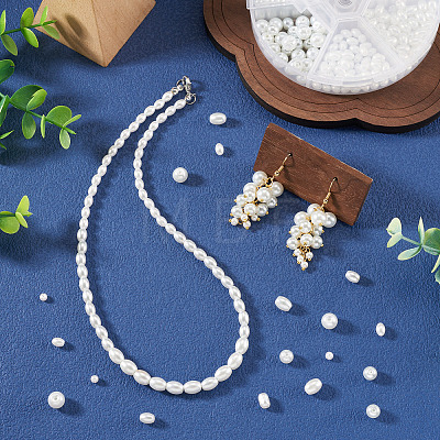 410Pcs 6 Styles Glass Pearl Beads HY-TA0003-04A-1
