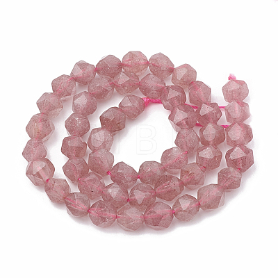 Natural Strawberry Quartz Beads Strands G-S332-8mm-006-1