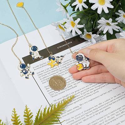 Alloy Enamel Bookmarks Set AJEW-WH0152-56-RS-1