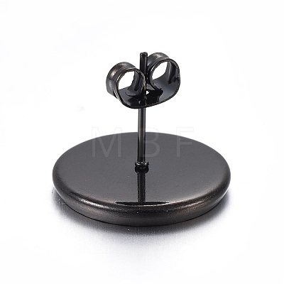 Stainless Steel Stud Earring Settings LS-X-STAS-L211-07E-B-1