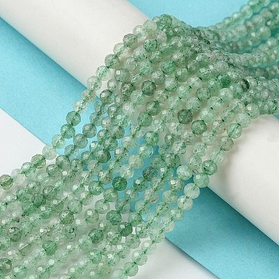 Natural Green Strawberry Quartz Beads Strands X-G-Z034-A02-02-1