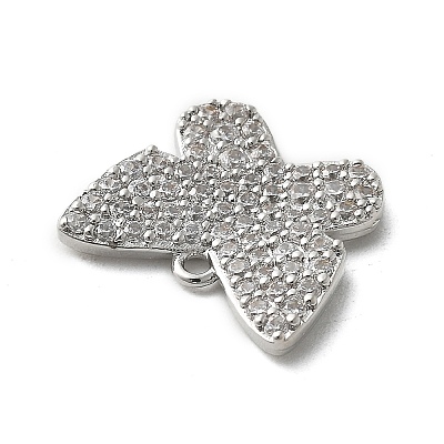 Brass Micro Pave Cubic Zirconia Charms KK-L228-32P-1