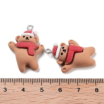 Christmas Theme Opaque Resin Pendants RESI-N039-101-1