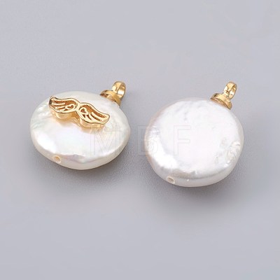 Natural Cultured Freshwater Pearl Pendants PEAR-F008-21G-1