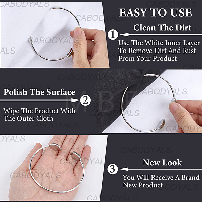 3Pcs Silver Polishing Cloth TOOL-CY0001-08B-1