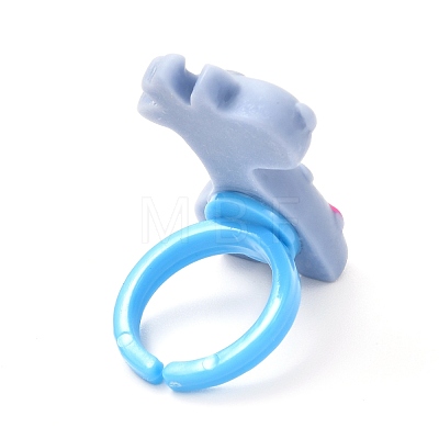 Giraffe Resin Adjustable Rings for Kids RJEW-JR00391-1