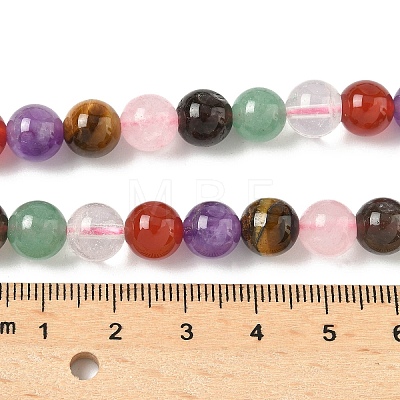 Natural Mixed Gemstone Beads Strands G-P574-A02-8mm-1