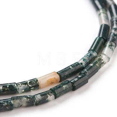 Natural Moss Agate Beads Strands G-G783-19-1