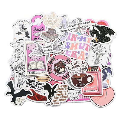 52Pcs Paper Self-Adhesive Picture Stickers AJEW-S086-09-1