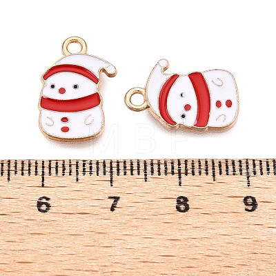 Christmas Theme Alloy Enamel Pendants ENAM-T020-10W-1