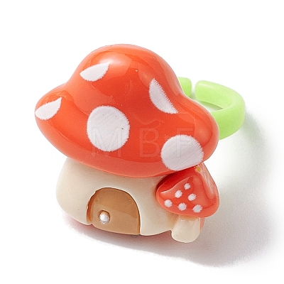 Cartoon Resin Rings for Child RJEW-JR00680-1