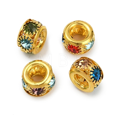 Brass Rhinestone Beads KK-U071-02A-02G-1