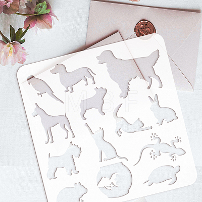 PET Hollow Out Drawing Painting Stencils DIY-WH0391-0092-1