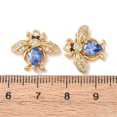 Brass Micro Pave Cubic Zirconia Pendants KK-A284-16G-02-1