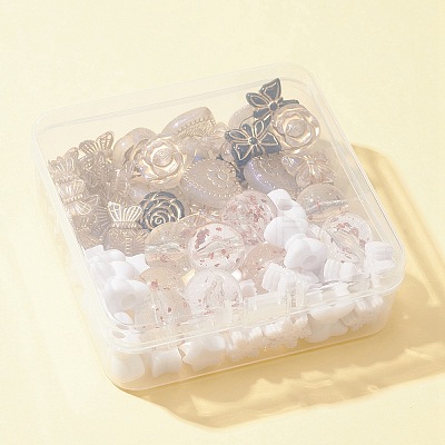 90Pcs 11 Style Mixed Style Acrylic Beads MACR-FS0001-39-1