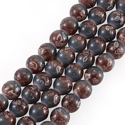 1 Strand Baking Paint Glass Beads Strands DGLA-TADJ0001-02F-1