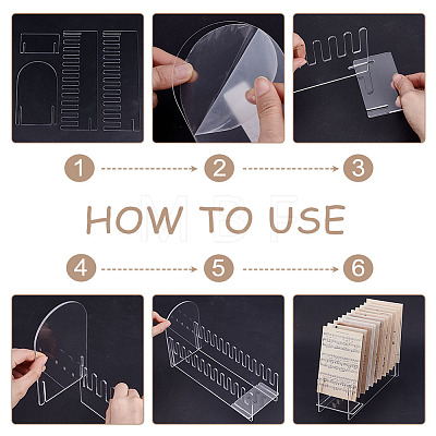 Acrylic Slotted Display Stands ODIS-WH0177-012-1