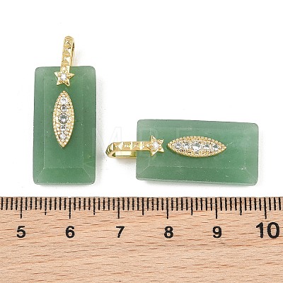 Natural Green Aventurine Faceted Pendants GG-CBA4154-06G-01-1