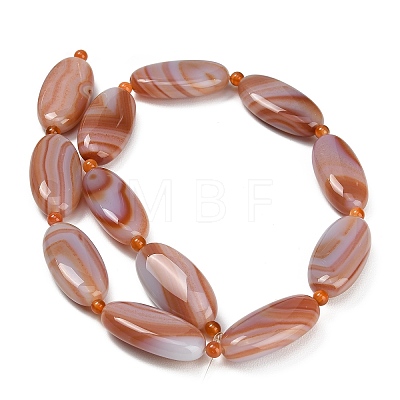 Natural Red Banded Agate Beads Strands G-B178-U01-01-1