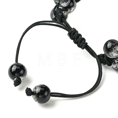 Glass Round Braided Bead Bracelets BJEW-JB09694-1
