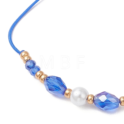 Glass & Seed Beads Braided Bead Bracelets BJEW-MZ00283-01-1