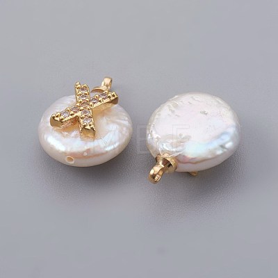 Natural Cultured Freshwater Pearl Pendants PEAR-F008-30G-X-1