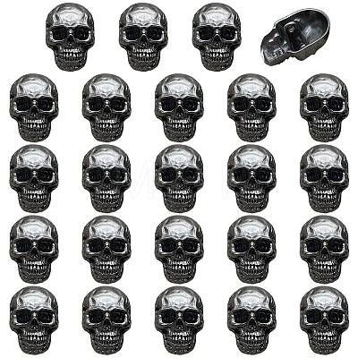 24Pcs 1-Hole Alloy Shank Buttons BUTT-PH0001-81B-1