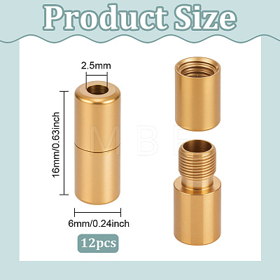 12Pcs Stainless Steel Screw Clasps STAS-BC0004-25B-1