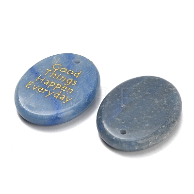 Natural Blue Aventurine(Dyed & Heated) Pendants G-K353-06F-1