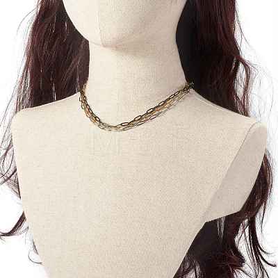 304 Stainless Steel Cable Chain Necklaces NJEW-JN03628-1