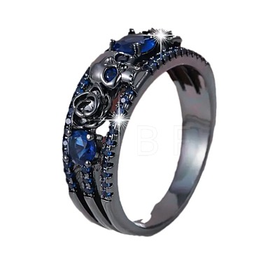 Alloy & Rhinestone Finger Rings FS-WG4F886-05-1
