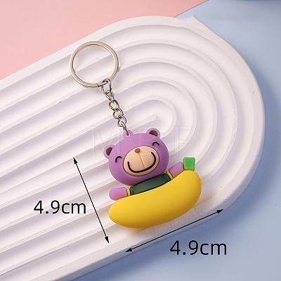 Bear PVC Bag Keychain PW-WGC0224-02-1