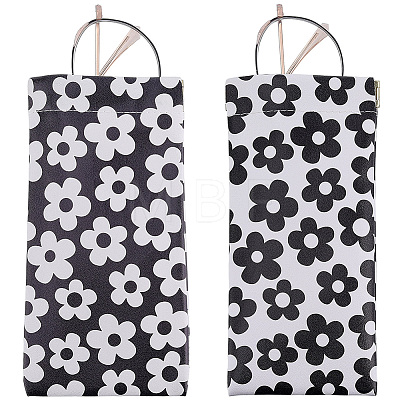 2Pcs 2 Colors PU Leather Eyeglass Cases ABAG-CN0001-83-1
