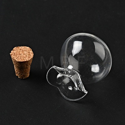 Lucky Bag Shape Glass Cork Bottles Ornament X1-AJEW-A039-02B-1