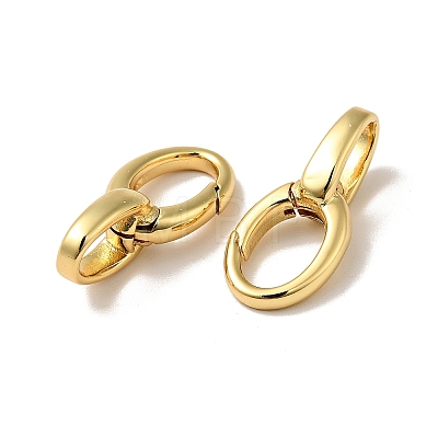 Brass Spring Gate Rings X-KK-J301-04G-1
