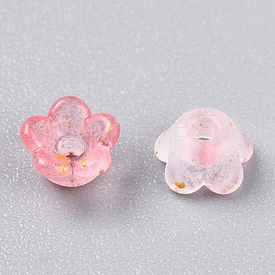 Frosted Transparent Acrylic Beads OACR-N137-72E-1