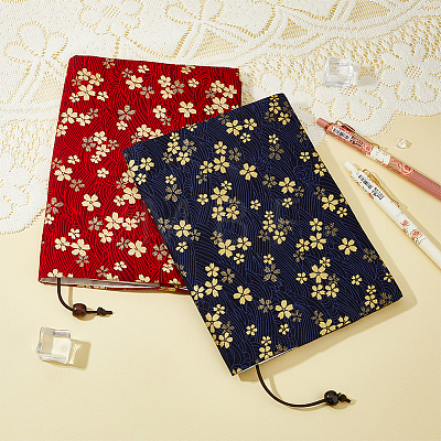 Sakura Pattern Cloth Book Covers AJEW-WH0413-51A-1
