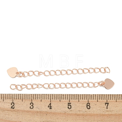 Rack Plating Brass Chain Extender FIND-T071-16RG-1