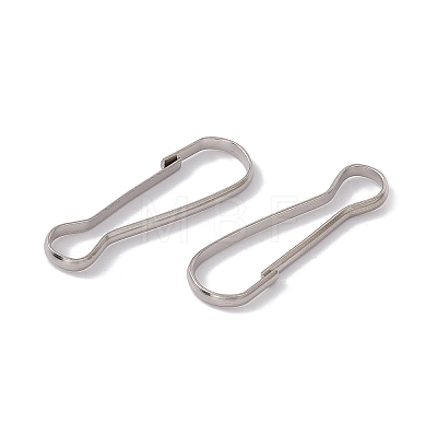 Non-Tarnish 304 Stainless Steel Push Gate Snap Keychain Clasp Findings STAS-G291-05P-01-1