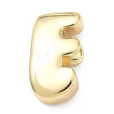 Brass Initial Beads KK-B167-27G-01E-1