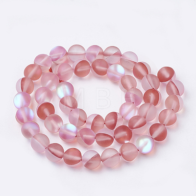 Synthetic Moonstone Beads Strands G-S283-6mm-12-1