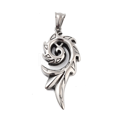 Retro 304 Stainless Steel Big Pendants STAS-I205-27AS-1