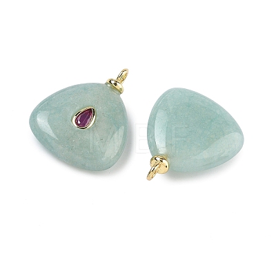 Dyed Natural White Jade Pendants KK-C251-01C-02-1